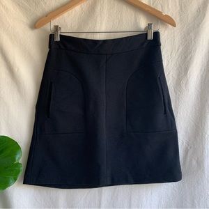 Anthropologie Black Mini Skirt with Pockets